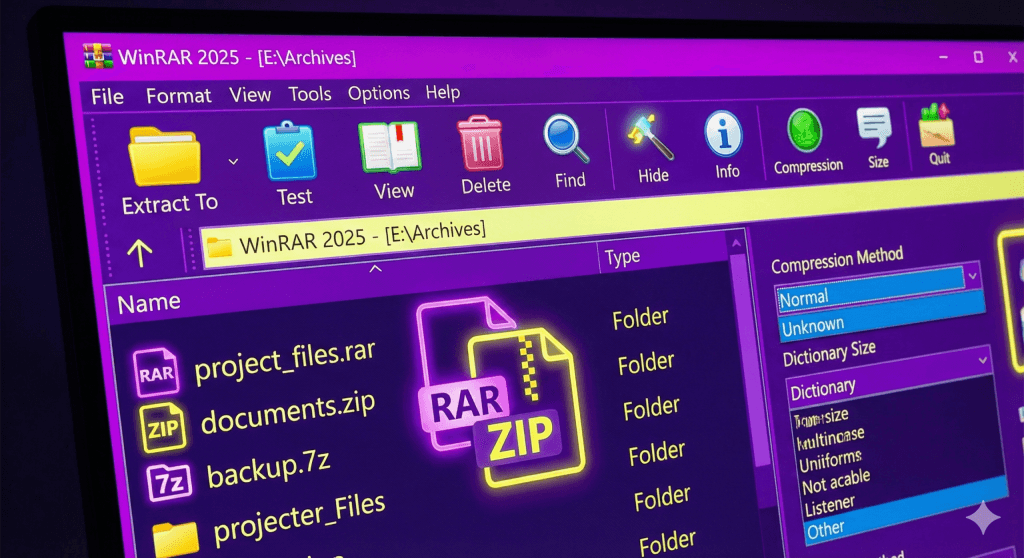 WinRAR 2025 Free Download (Latest Version) – Best File Compression & Extraction Tool 1 WinRAR